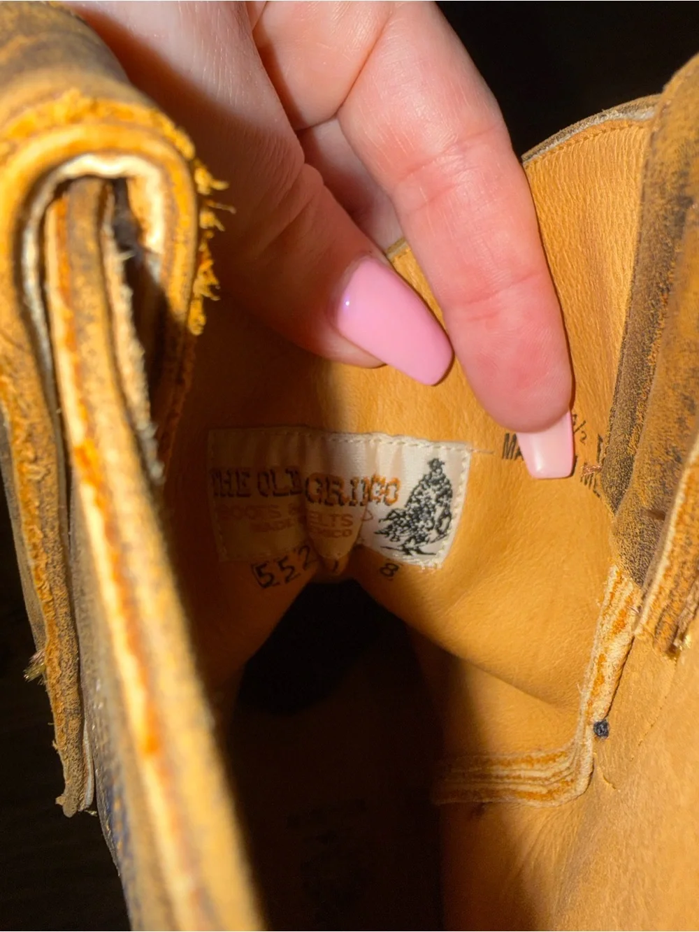Old Gringo Eagle Stitch Cowboy Boots Women’s 8.5B Distressed Brown Leather - Picture 5 of 7